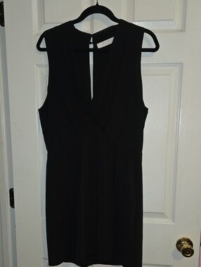 Astr‎ Black Sleeveless Wrap-Front Mini Dress